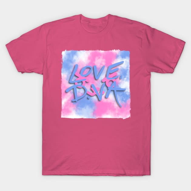 Love, D.Va Bunny Splatter T-Shirt by PandaCandyBiz